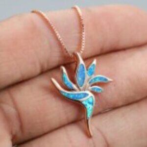 Long Opal Torch Pendant Necklace – 18K Gold Plated | Bold & Beautiful 16" + Ext